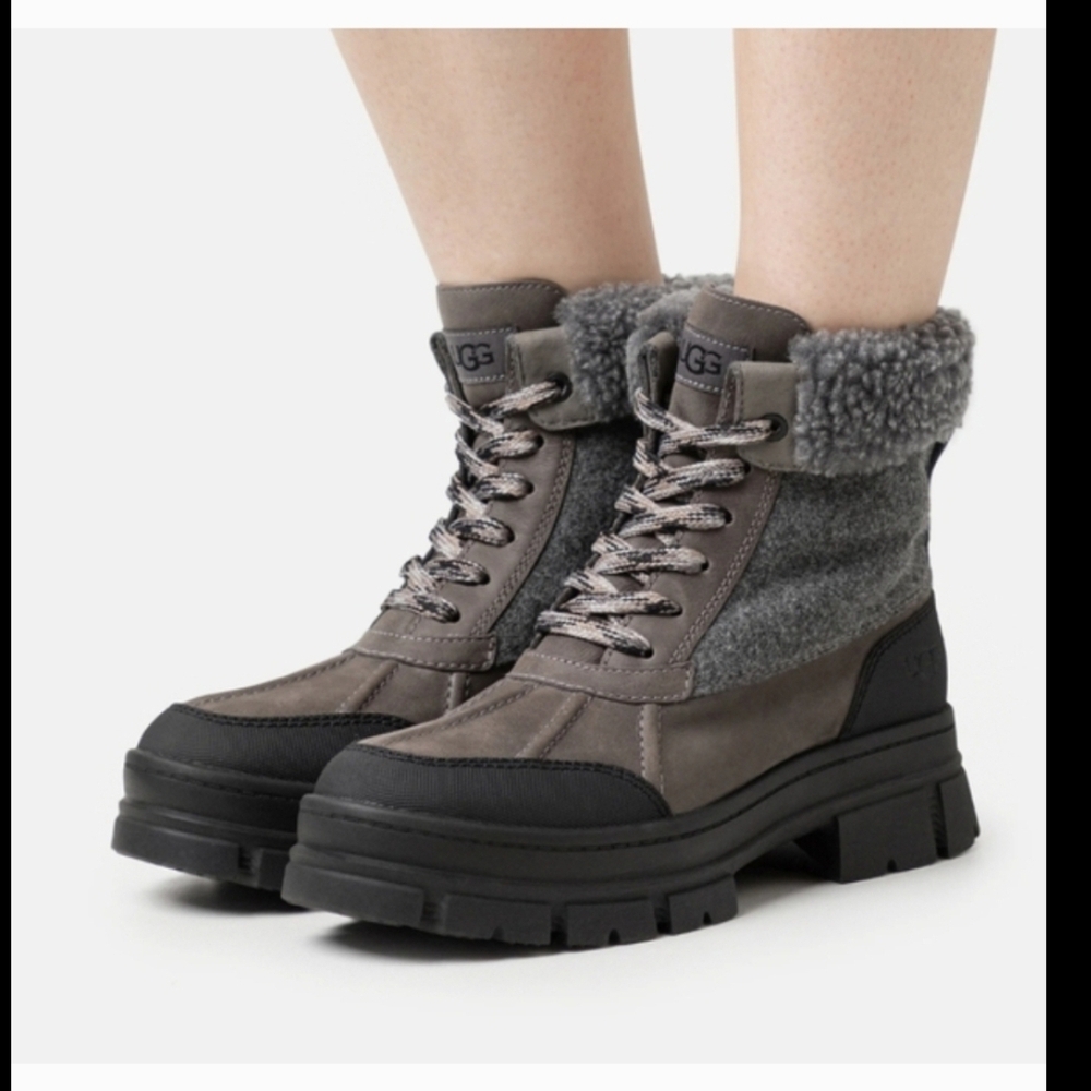 New Ugg Ashton Addie Waterproof Winter Boots,Chunky Lug Sole